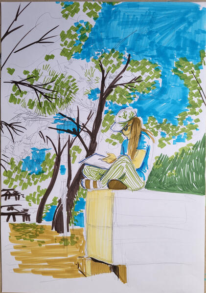 Figure Drawing &amp; Plein-air (2024) - Uni Work 1