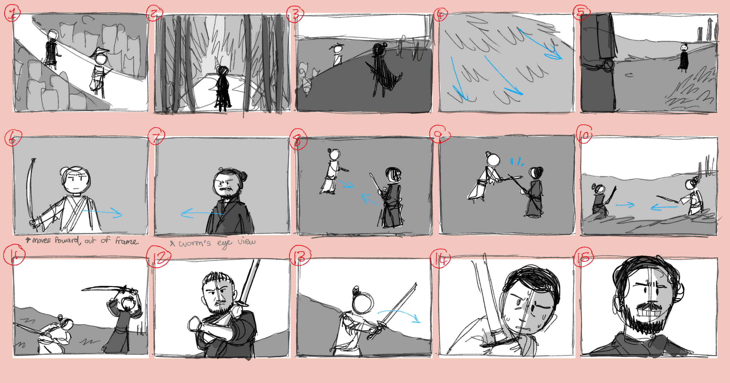 Harakiri [Film] (2024) - Storyboard Study [UNI ASSIGNMENT]