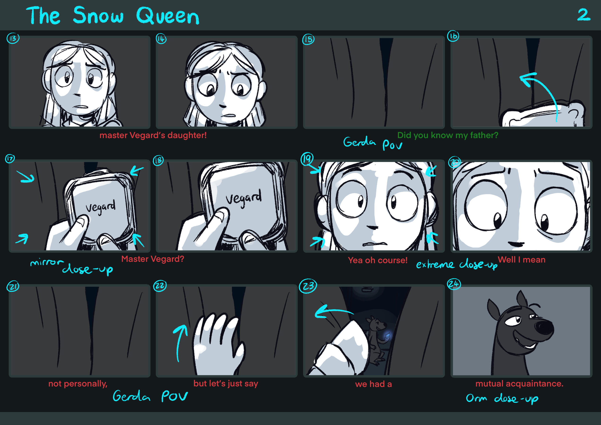 The Snow Queen [Film] (2024) - Re-imagined Scene Storyboard pt.2 [UNI ASSIGNMENT]